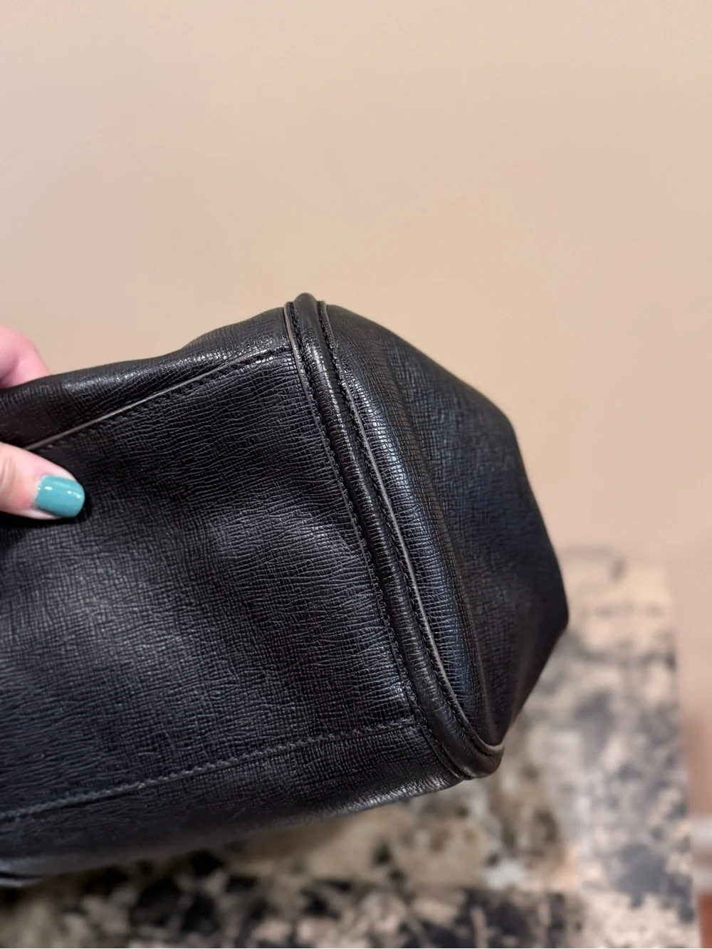 Coach Madison Caroline Black Leather Carryall Satche